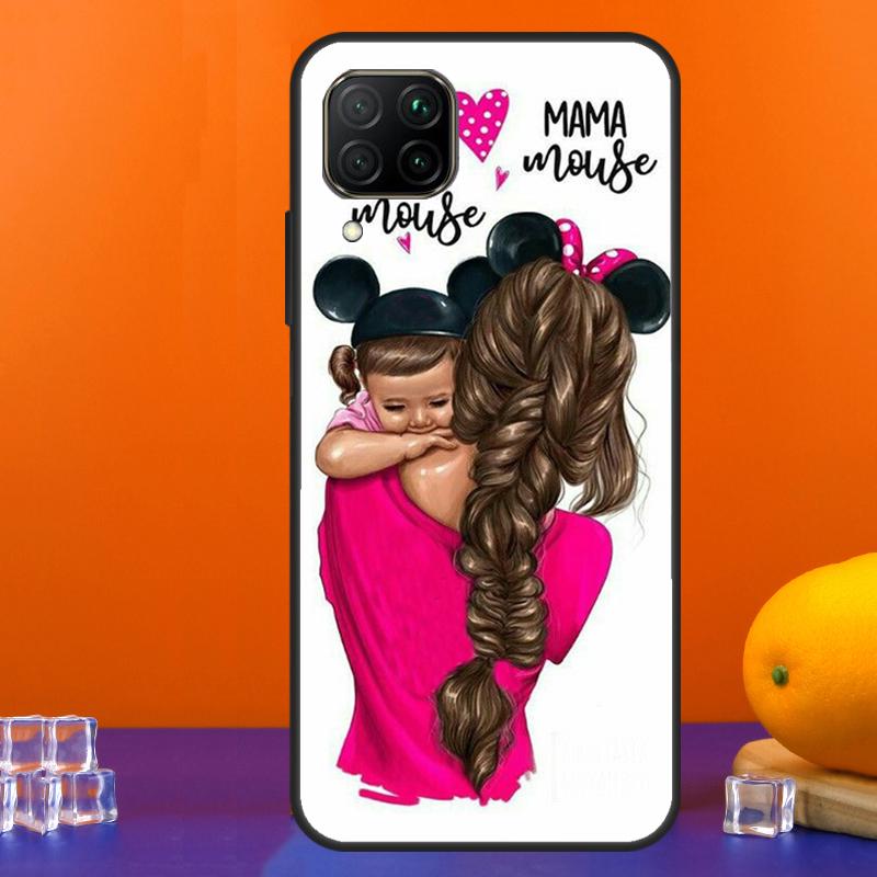 Black Brown Hair Baby Mom Queen For Huawei Nova Y90 Y91 Y60 Y70 Y72 Y61 9 10 SE 12i 12s 11i 5T P60 Pro P20 P30 P40 Lite Case