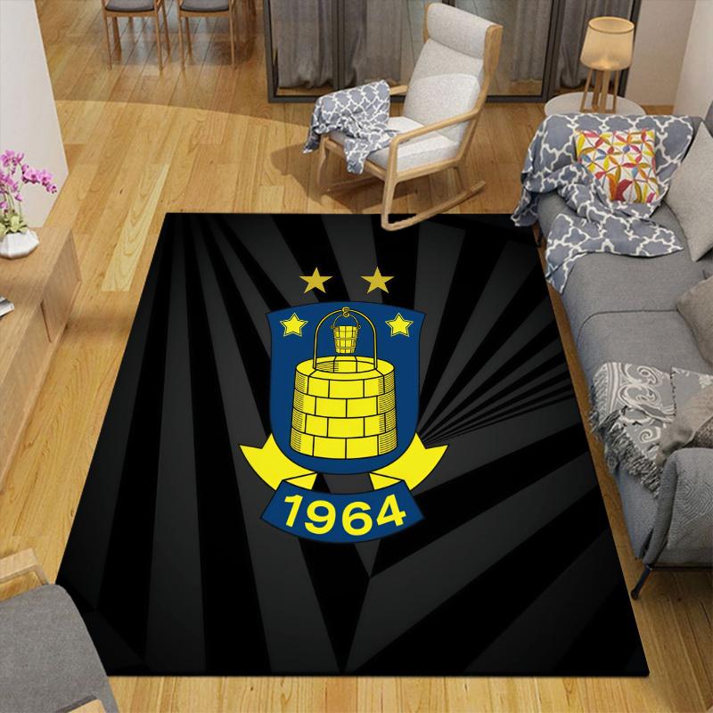 Brondby IF Home Sofa Decoration for Living Room & Bedroom, Non‑Slip Play Flannel Floor Mat for Game Room