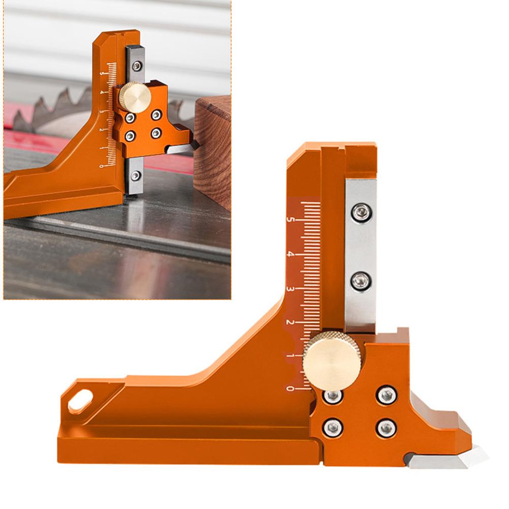 For Woodworking Height Gauge Ruler for Table Saw 0-60mm / 0-2.5in Adjustable Aluminum Depth Gauge for DIY Projects