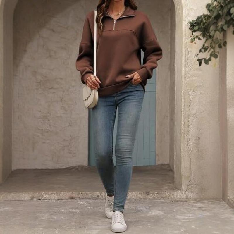 Women S Loose Fit Pullover Casual Sweatshirt Autumn Style