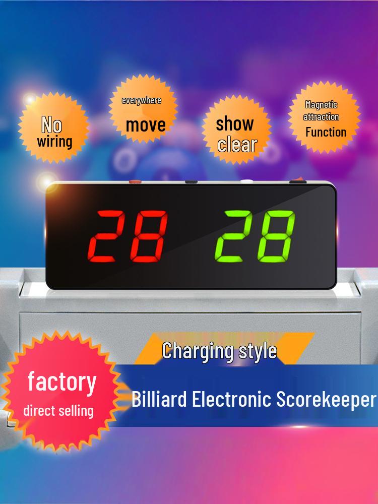 Electronic Scoreboard for Billiards, Basketball, and Table Tennis