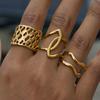 Yori Hot Style Stainless Steel Open Adjustable Ring 18K PVD Plated High Quality Charm Stylish Golden Jewelry New