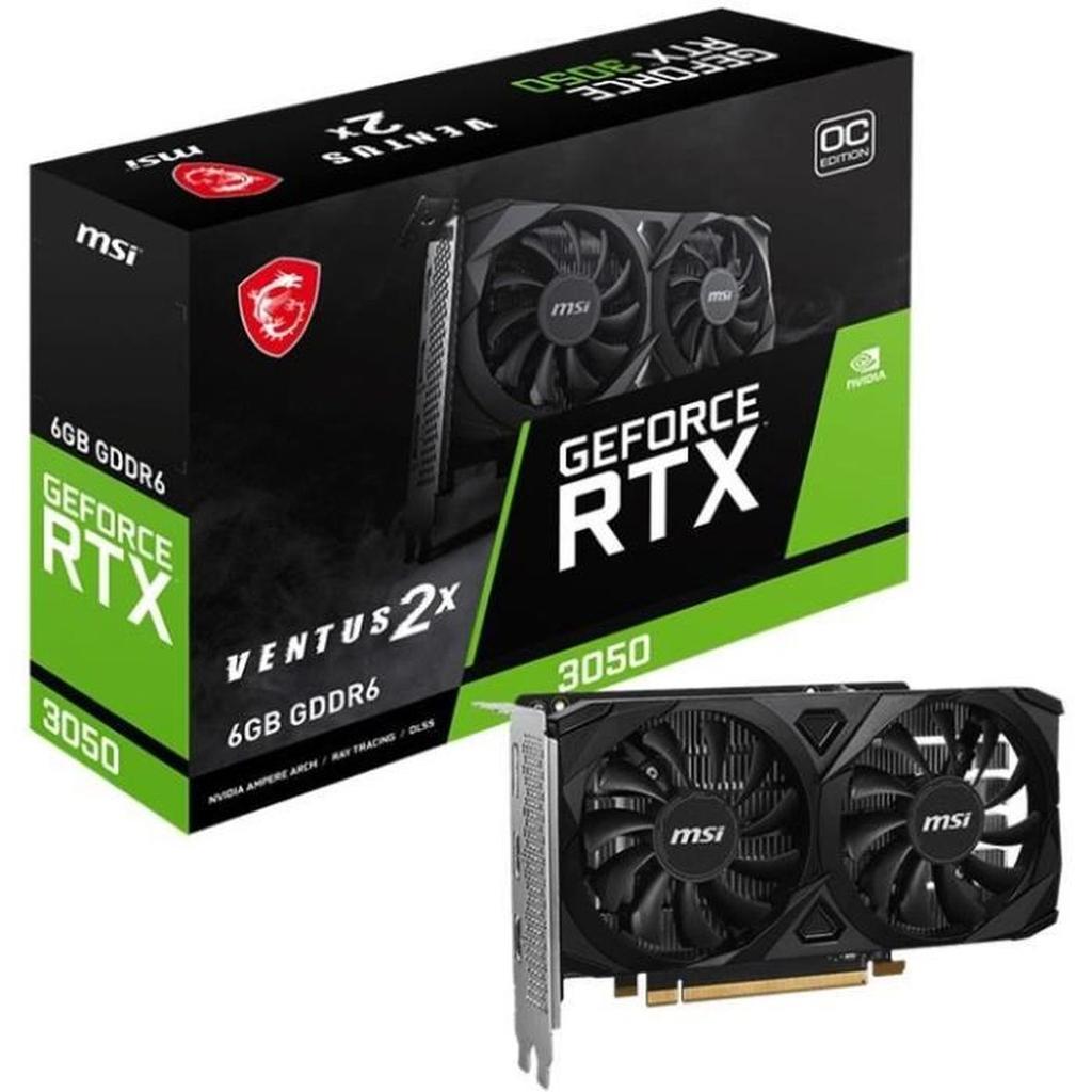 Carte graphique - NVIDIA - GeForce RTX 3050 VENTUS 2X E - 6 Go - Overclocking - 128 bits