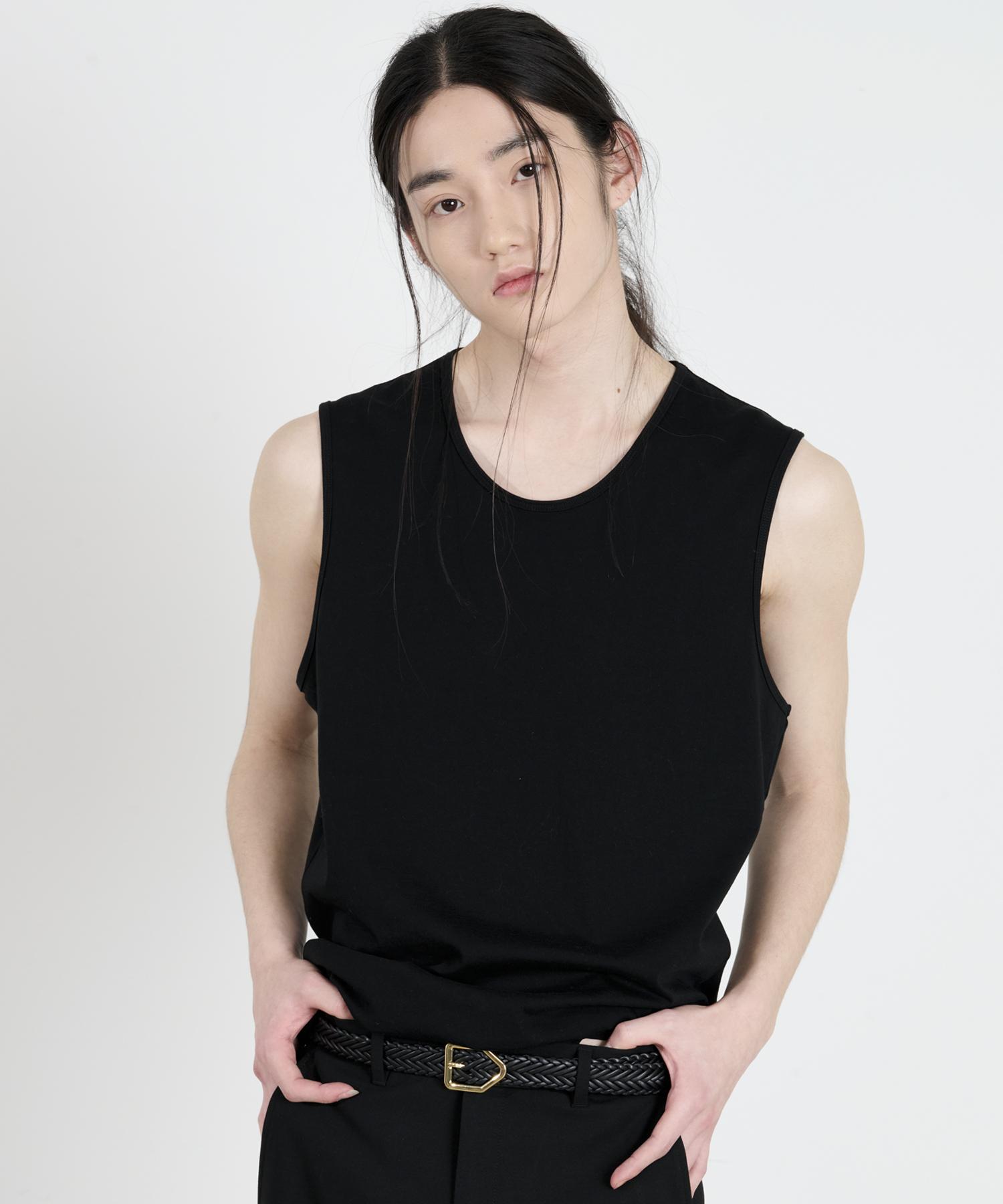 The Dusty White Black Cotton Sleeveless Top M