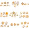 Salircon Punk Exaggerated Metal Finger Rings Set for Women Men Vintage Elegant Crystal Imitation Pearl Open Rings Luxury Jewelry