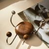 Rustikaler Saugnapfhaken 4 Haken Wandmontierter Organizer Kleiderbügel Holz-Kleiderbügel mit Edelstahlhaken für Eingangsbereich Schlafzimmer zu Hause