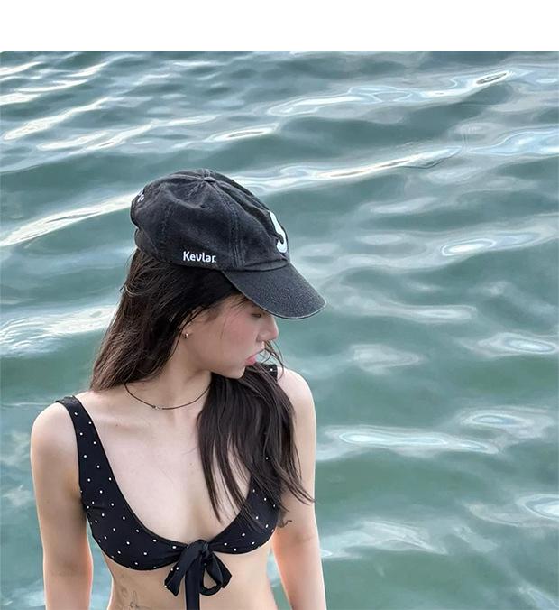 Korean-Style Women's One-Shoulder Halter High-Waisted Tummy-Slimming One-Piece Swimsuit for Resort Wear