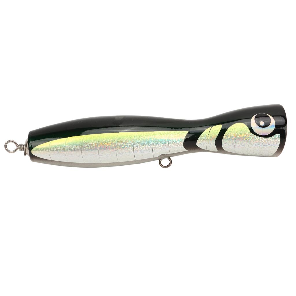 Fishing Lure Top Water Hard Bait Linden Reflective Sea Fishing Artificial Bait for Perch Tuna Giant Trevally Trout Green