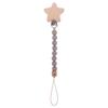 Beads Food Grade Beech Wood Star Pacifier Clips Chains Molar Chain Lanyard Baby Pacifier Chain