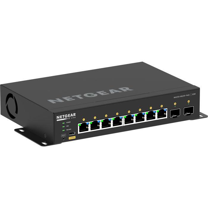 Commutateur administrable - NETGEAR - M4250-8g2xf-poe+ - 8 ports RJ-45 - Gigabit Ethernet - PoE+