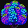 10pcs Fluorescent Latex Balloons Luminous Glowing Love Balloons for Wedding Birthday Party Decorations, Birthday Balloons