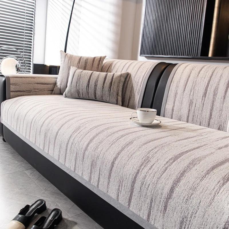 Chenille Sofa Cover Nordic Style L shaped Corner Couch towel Non-Slip Four Seasons Universal Sofa Cushion Mat for Living Room