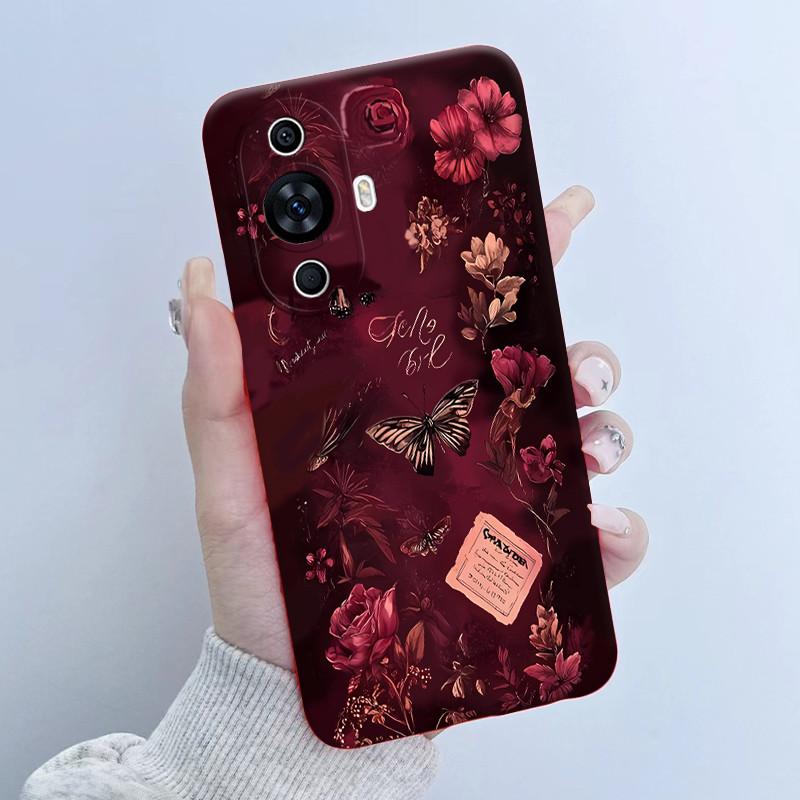 For Huawei Nova 12s Case FOA-LX9 Flower Girl Design Soft Silicone Cover For Huawei Nova 11 Nova11 Pro Ultra Nova12s Phone Cases