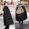 Down Cotton-padded Clothes In Medium and Long Winter, Self-heating Cotton-padded Clothes, Cotton-padded Jackets, Thickened and Loose Hooded Jackets.