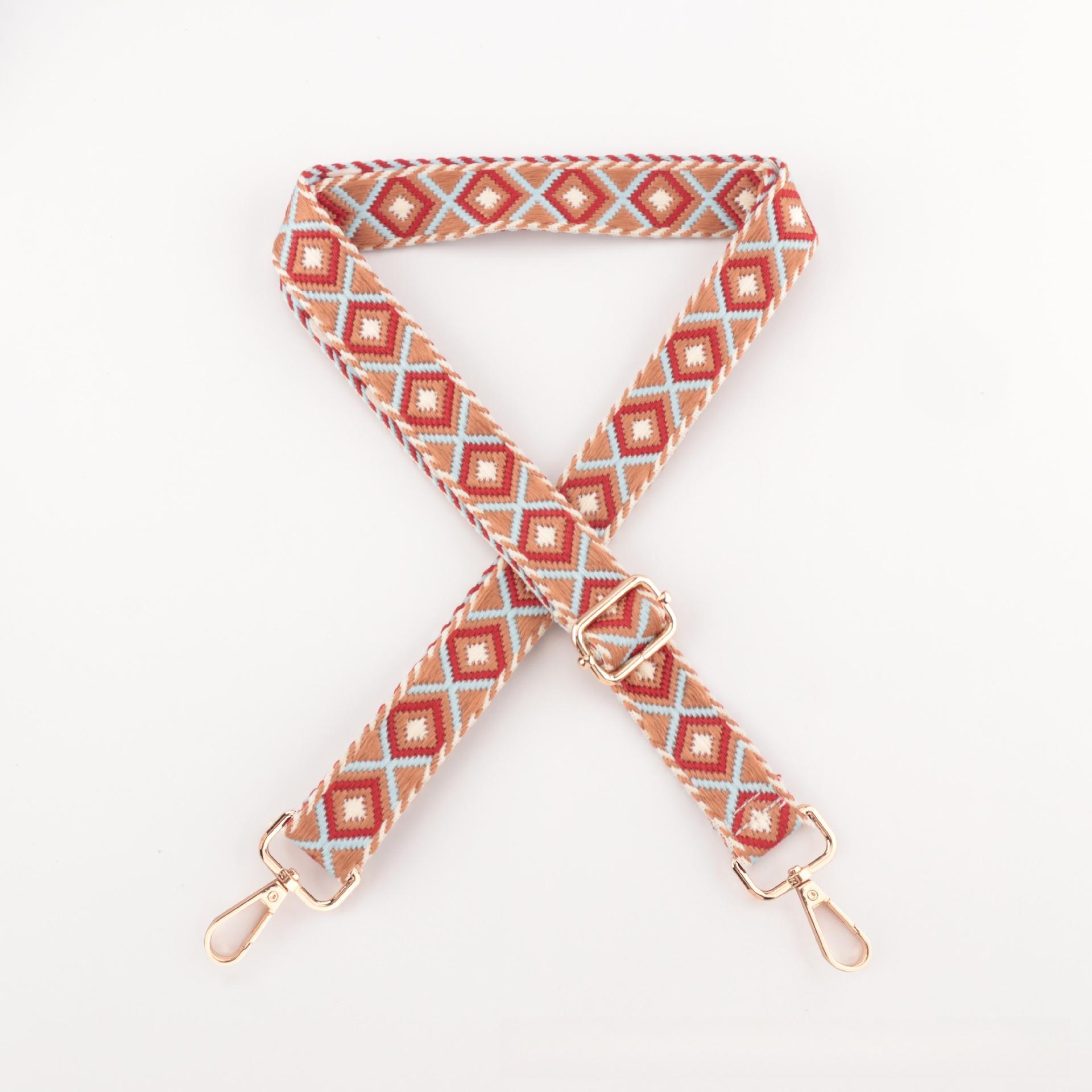 

2.5cm Diamond Shoulder Strap Accessories Single Shoulder Crossbody Versatile Color Contrast Decompression Replacement Bag Strap Light gold button.
