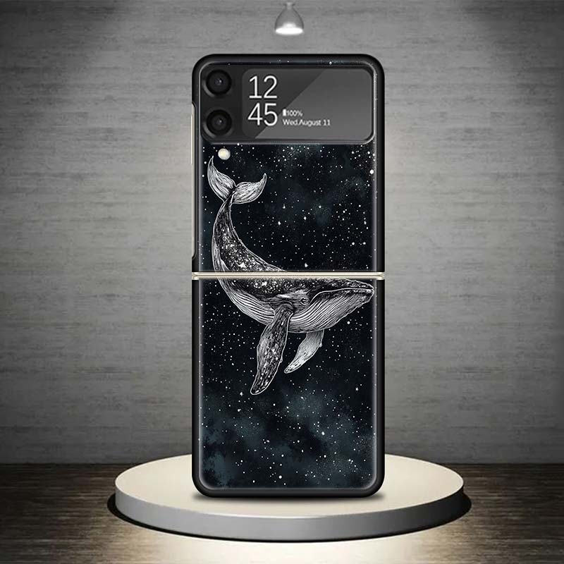 Humpback Whale Sea Giant Phone Case For Samsung Galaxy Z Flip 7 6 5 4 3 5G Shockproof Cover Z Flip7 Flip6 ZFlip5 Flip3 Flip4 Lux