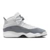 Air Jordan 6 Rings GS White Cool Grey Kids Sneakers 323419-121