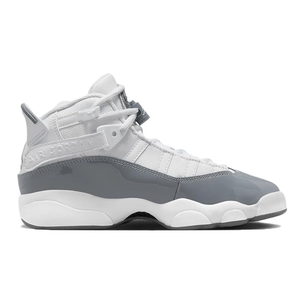 Air Jordan 6 Rings GS White Cool Grey Kids Sneakers 323419-121