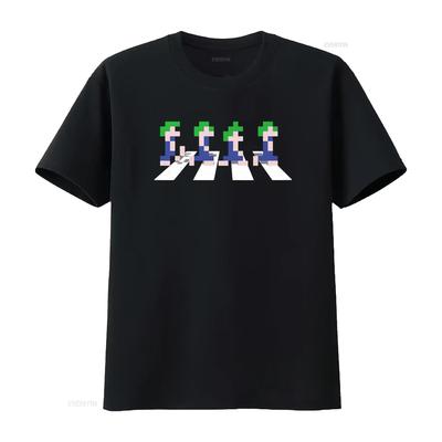 Retro 8Bit Pixel Lemmings Road Video Game Gamer T Shirt Geek Nerd Gaming Style Vintage Washed Top For Everyday Wear Fashion