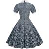 Source Summer Bundle Neck Doll Collar Splicing Printing Retro Medium and Long Dress