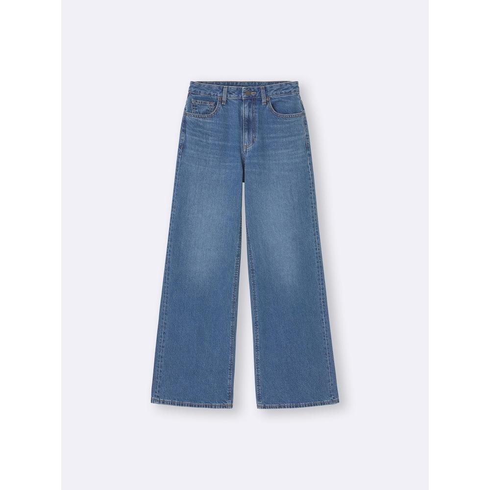 Gu By Uniqlo Baggy Flare Jeans+ec  Length 81.0 Cm 