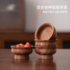 Wooden milk tea bowl fruit plate solid wood light luxury bowl dried fruit tall plate wooden fruit plate classy fruit plate