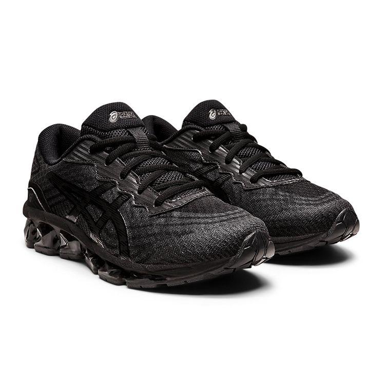 Asics Gel-Quantum 7 360 Bequem Rutschfest Langlebig Atmungsaktiv Leicht Rückfedernd Niedrig geschnitten Laufschuhe Kinder Sneaker Schwarz 1204A061-001