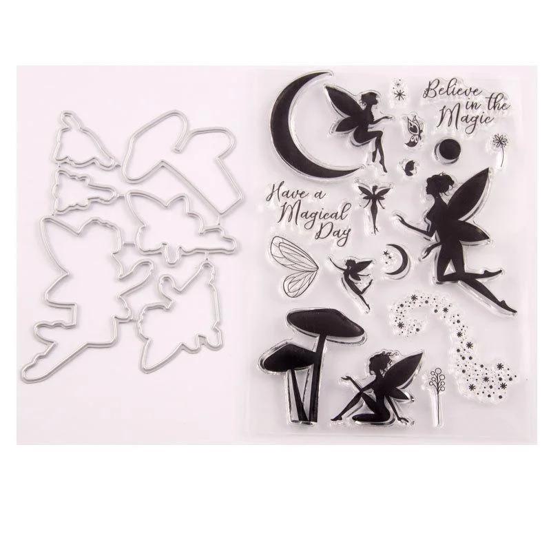 Fairy Metal Embossing Cutting Dies and Stamps for Scrapbooking Hand-In DIY Album Decoration Card.