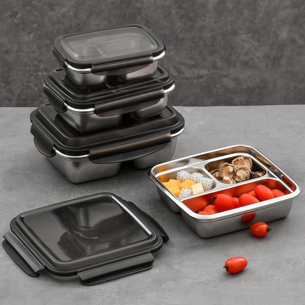 Stainless Steel Lunch Box Leakproof Food Container Microwave Oven Bento Box School/Office