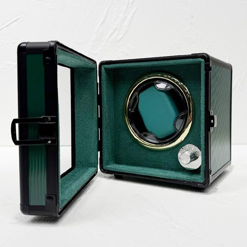 Aluminum Alloy Mechanical Watch Winder: Home Use Self-Winding Rotating Storage Box