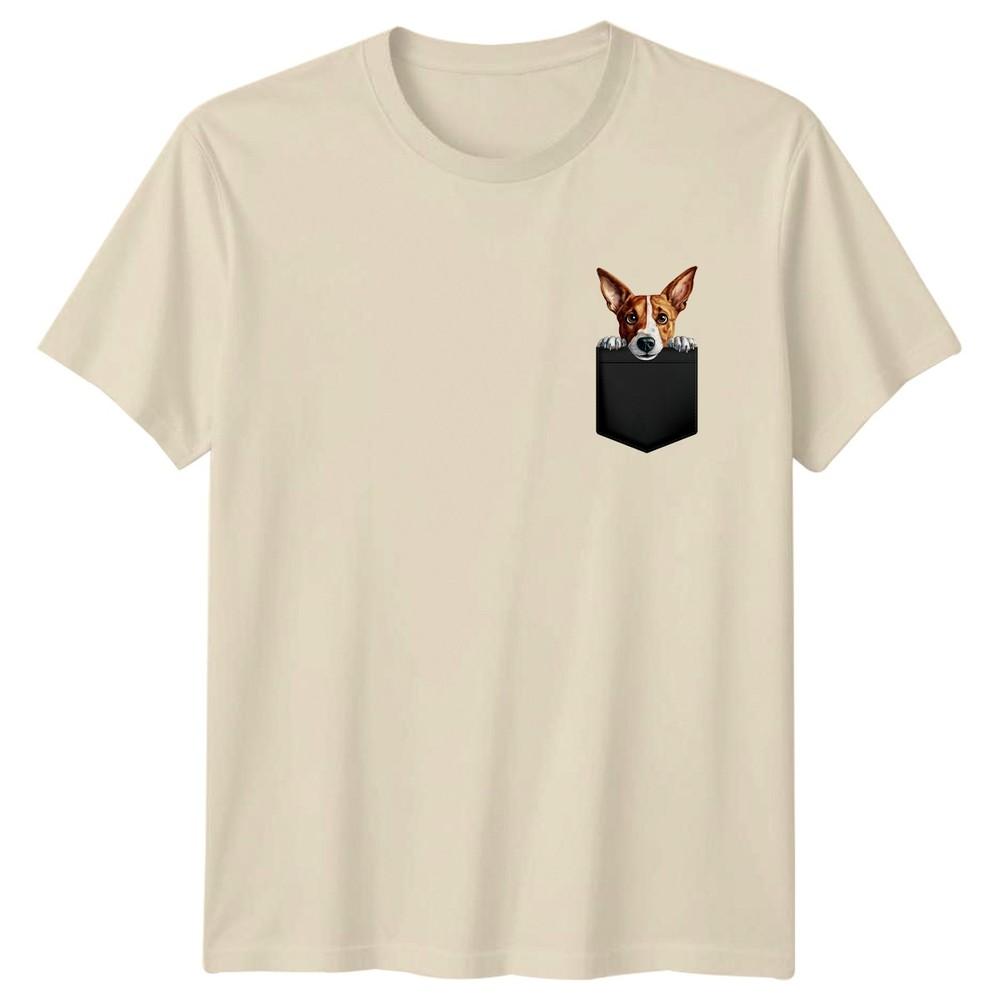 Dog In Pocket Puppy Animals Dog Lovers Unisexs Unisexs Graphic Tee Shirt