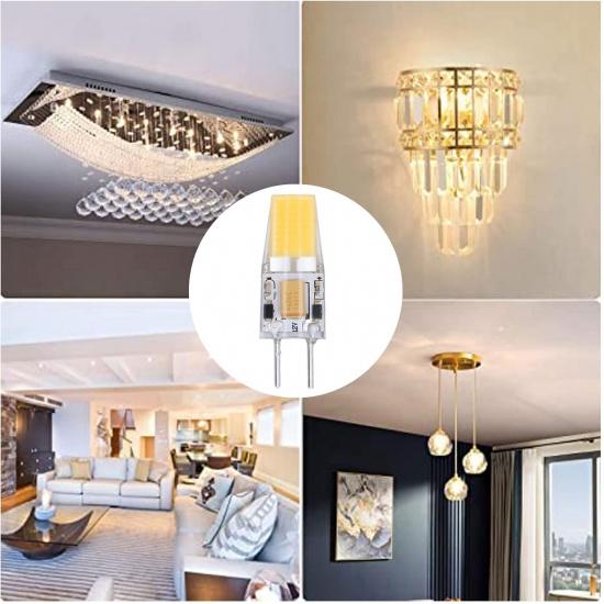 GY6.35 Led Bulb 5W, AC DC 12V Dimmable for Pendant Light,Desk Light,Landscape Lighting, 2700K Warm White, 6 Pack