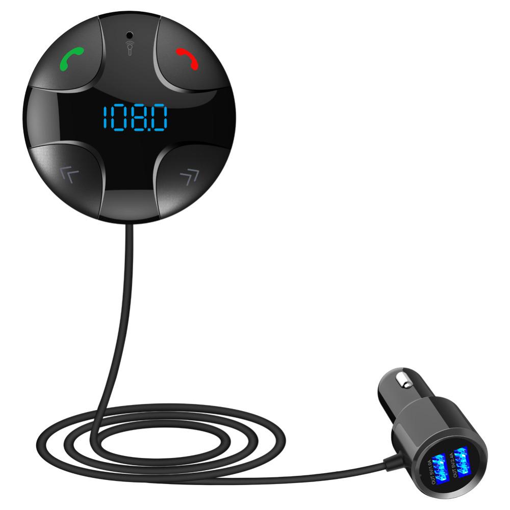 Bluetooth FM Transmitter Wireless Car Receiver AUX Kit MP3 Audio Player Hands Free Speaker Adapter