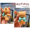 Butterbear Dessert Plush Doll Keychain Ring Butter Bear Cute Car Key Chain Pendant
