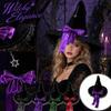 Women's Pointed Witch Hat with Velvet and Wide for Halloween Gothic Costume