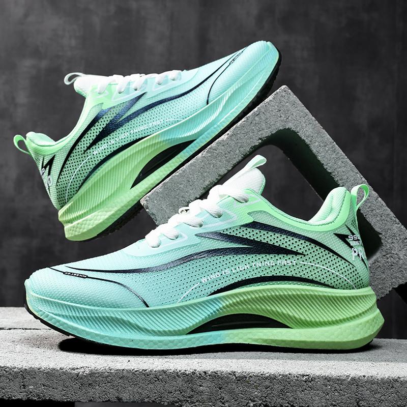 Running Shoes Men Fashion Trendy Mesh Outdoor Sports Training Competition Jogging Shoes Lightweight Flat Lace-up Sneakers Man