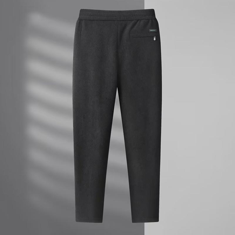 Corduroy Pants Autumn And Winter New Thickened Men's Business Pants Straight Loose Casual Pants Warm Trousers Men's Large Size