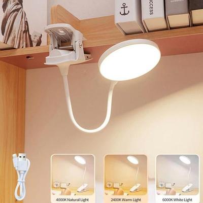 1PC Rechargeable Night Light Adjustable Reading Light Bedroom Clip-Type For Bedside Student Dormitory