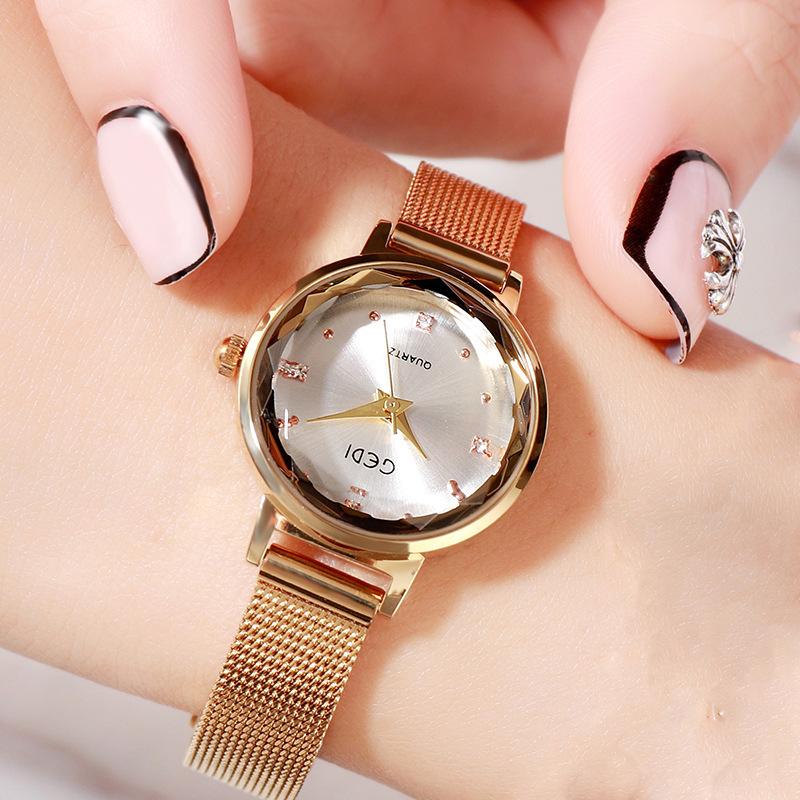 Small Student Watch, Simple Literary Waterproof Stainless Steel Mesh Belt Watch, Women'S Versatile Quartz Watch