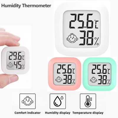 Mini inomhusfukttermometer Digital LCD Elektronisk termometer Hygrometer Hemfuktighetsmätare Temperaturmätare Sensormätare