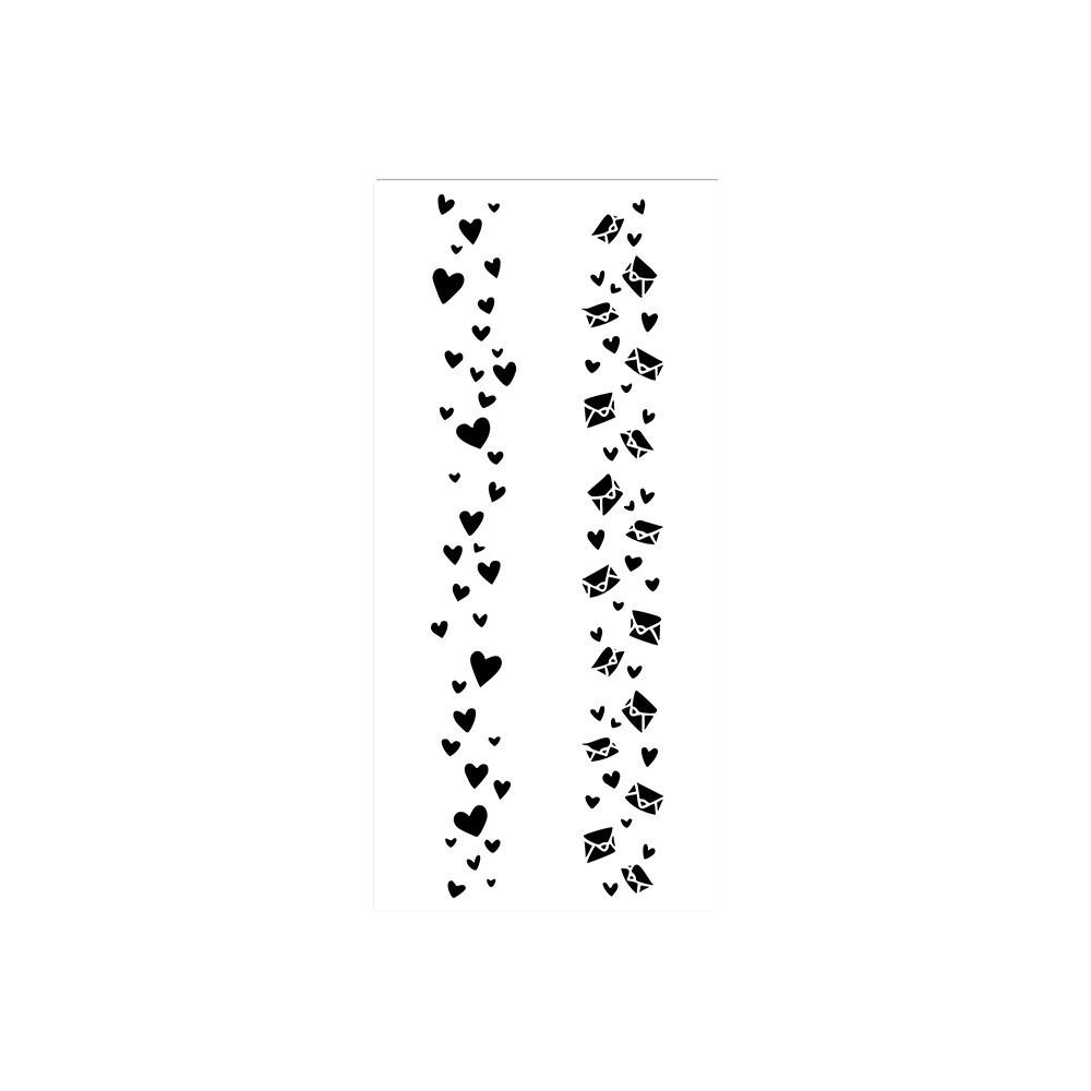 Love Heart Email Pattern Painting Stencil for DIY Crafting and Decoration