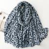 Fashion Winter Polka Ginkgo Floral Fringe Viscose Shawls Scarf Lady High Quality Print Soft Pashmina Stole Muslim Hijab 180*90Cm