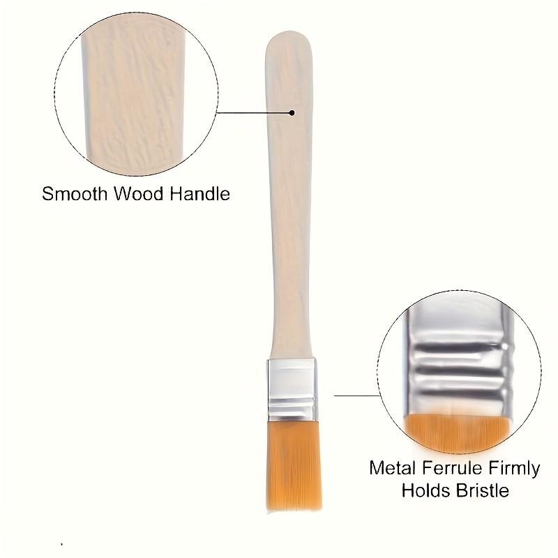 50pcs Nylon Paint Brushes with Wooden Handles, 5-Inch, Yellow Bristles, Ideal for Wall, Door, Cabinet, Furniture, Fence Painting