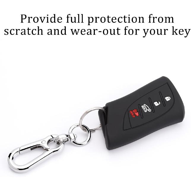 TANDRIVE Key Fob Cover For Lexus -2025 2026 RX NX TX ES GX RZ UX LX LS LC 2018-2026, 4 Button, Silicone, 2-Pack, Black