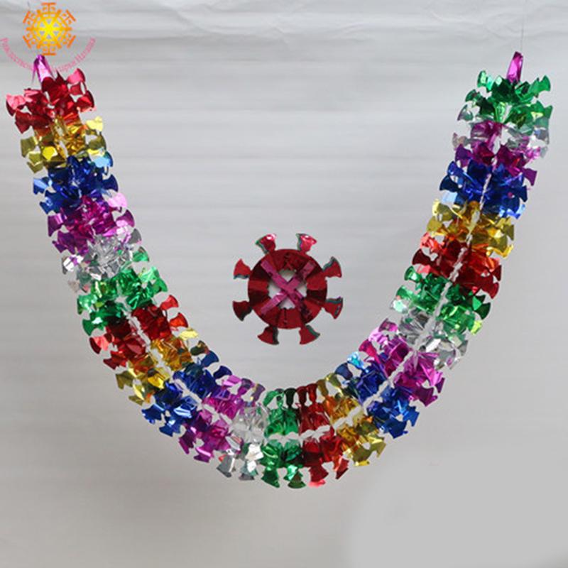 

Красочные гирлянды из мишуры для рождественской елки, блестящие верхушки, подвесные украшения для рождественской елки, украшения для свадебной вечеринки 1PC