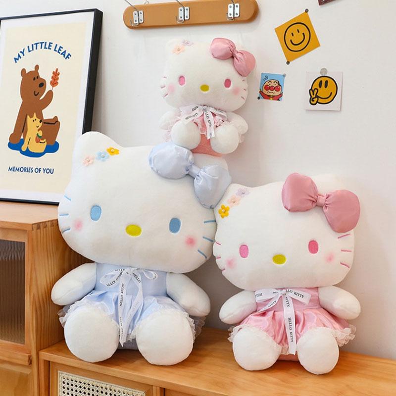 Cute Flower Kt Cat Plush Doll Wholesale Stuffed Toy Katie Cat Doll Collectible Gift