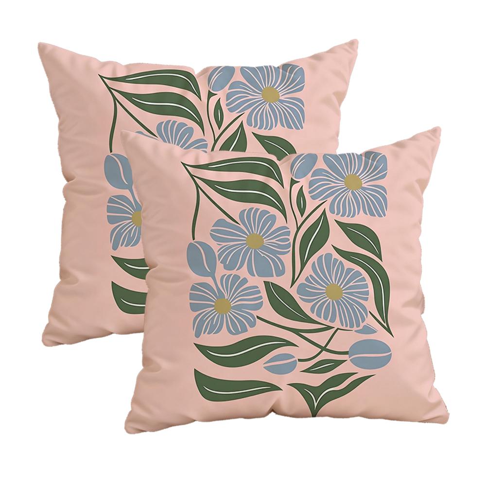 Floral Patterned Pillowcaseszipper Design, Decorative Pillowcase, 45X45 Cm Pillowcase