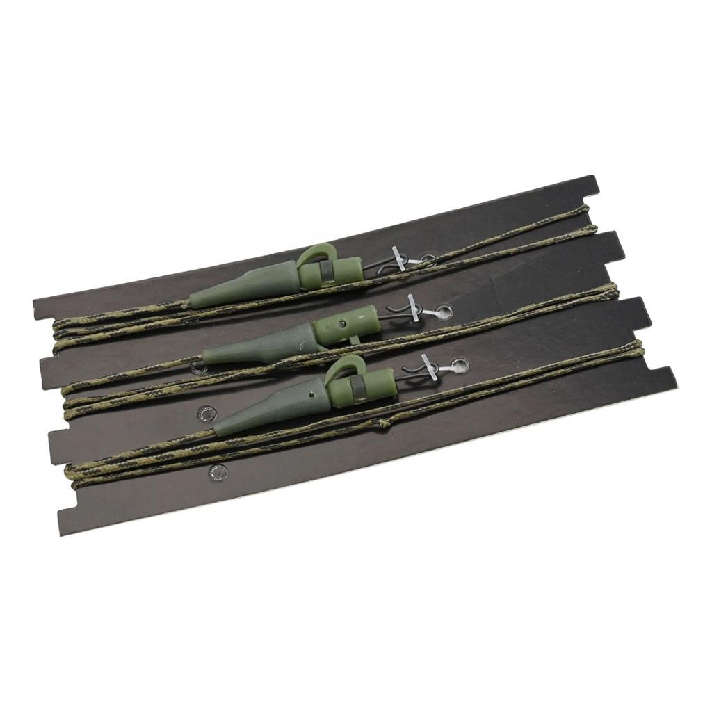 Simplified Setup Pack of 3 Ready Tied Heli Kable Carp Fishing Leaders
