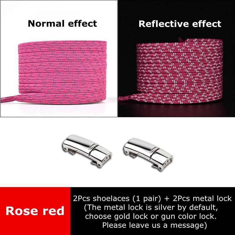 Magnetic Shoelaces for Sneakers Elastic Laces Without Ties Kids Adult Quick Shoe Lace Reflective No Tie Shoe Laces Rubber Bands