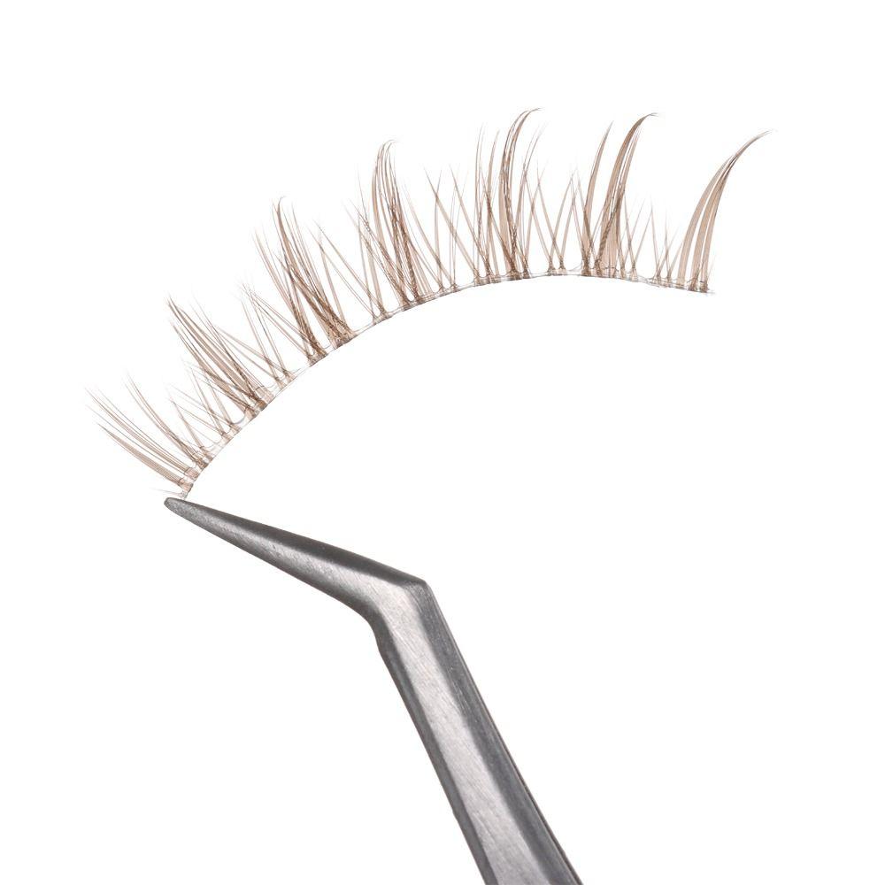 Spiky Brown False Eyelashes Clear Band Fake Eyelashes 10 Pairs Manga Lashes  Women